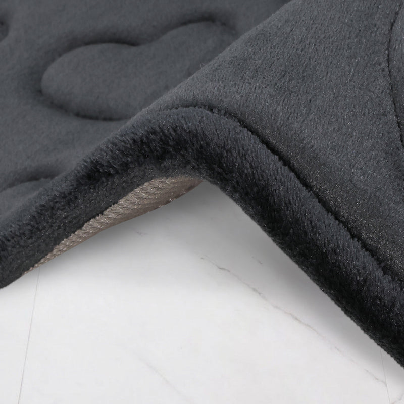 Quilted Memory Foam Bath Mat 2-Piece Set
