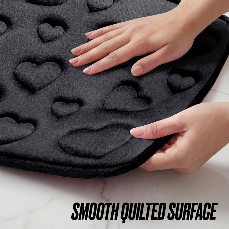 Quilted Memory Foam Bath Mat 2-Piece Set