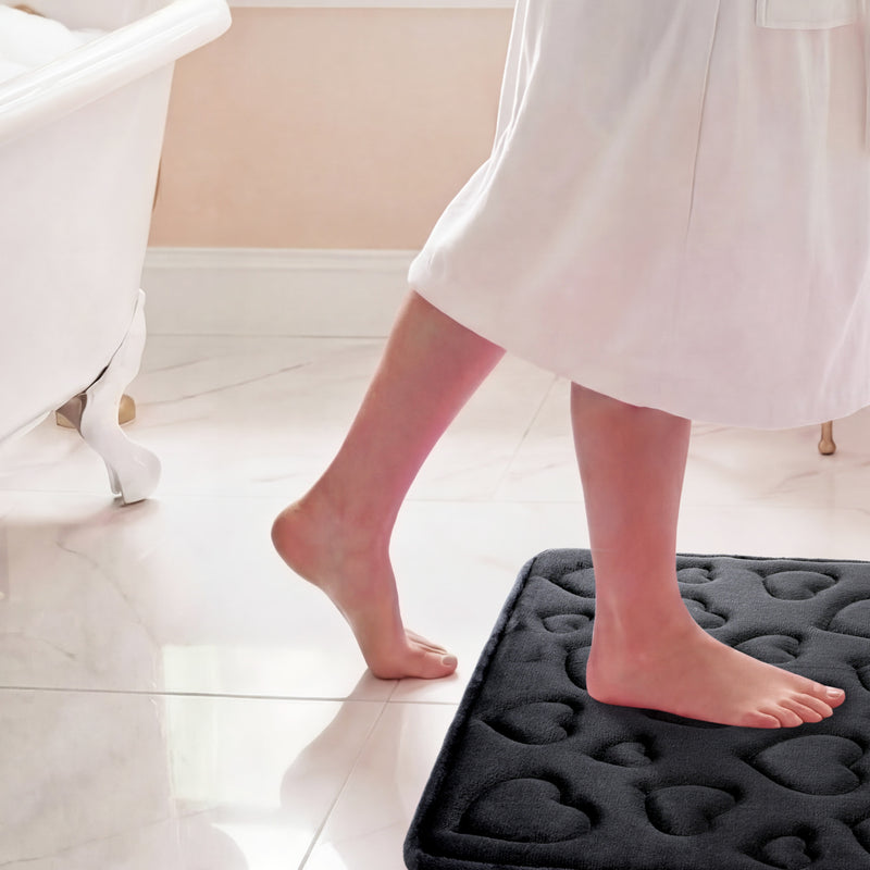Quilted Memory Foam Bath Mat 2-Piece Set