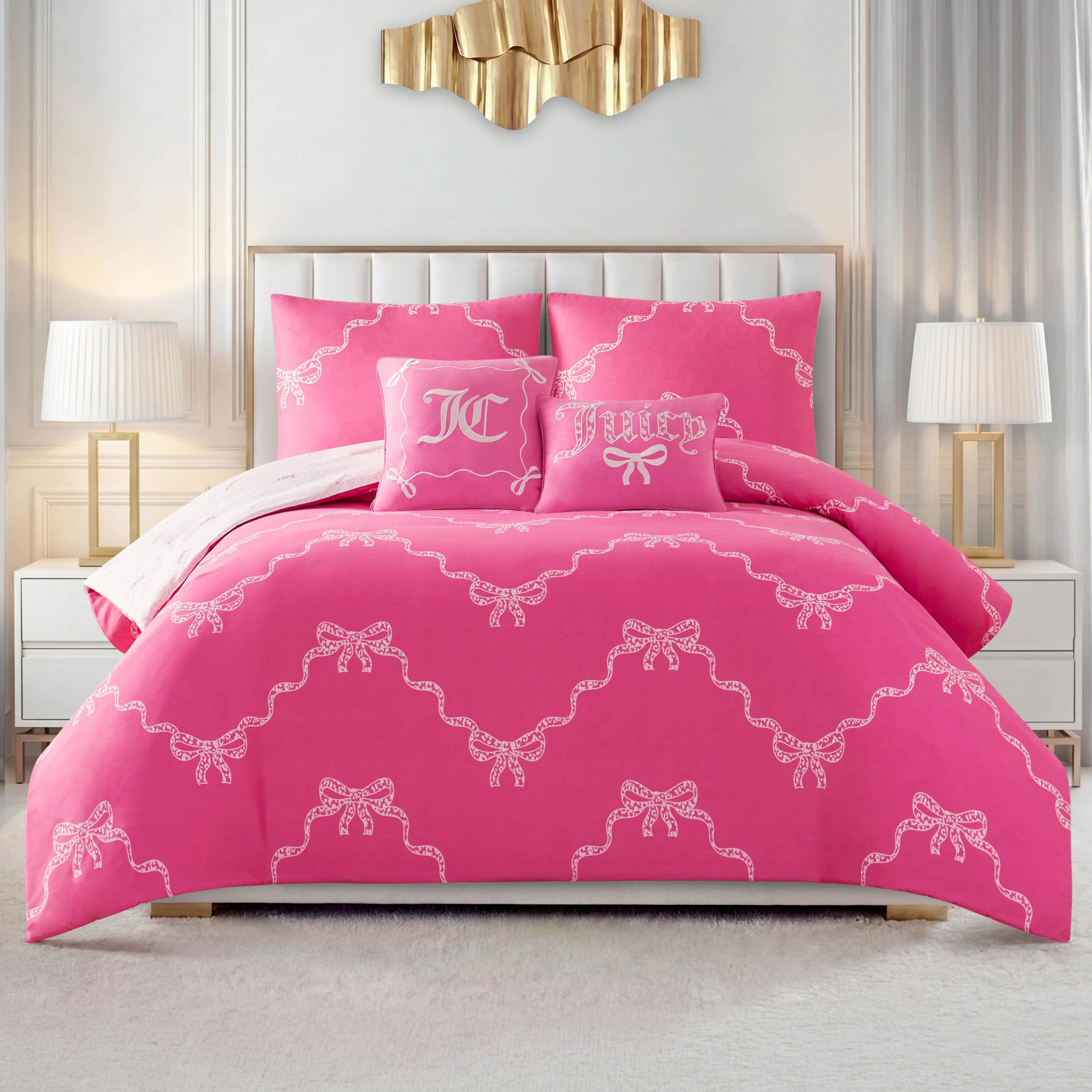 Chevron Leopard Bow Reversible Comforter Set – Juicy Couture