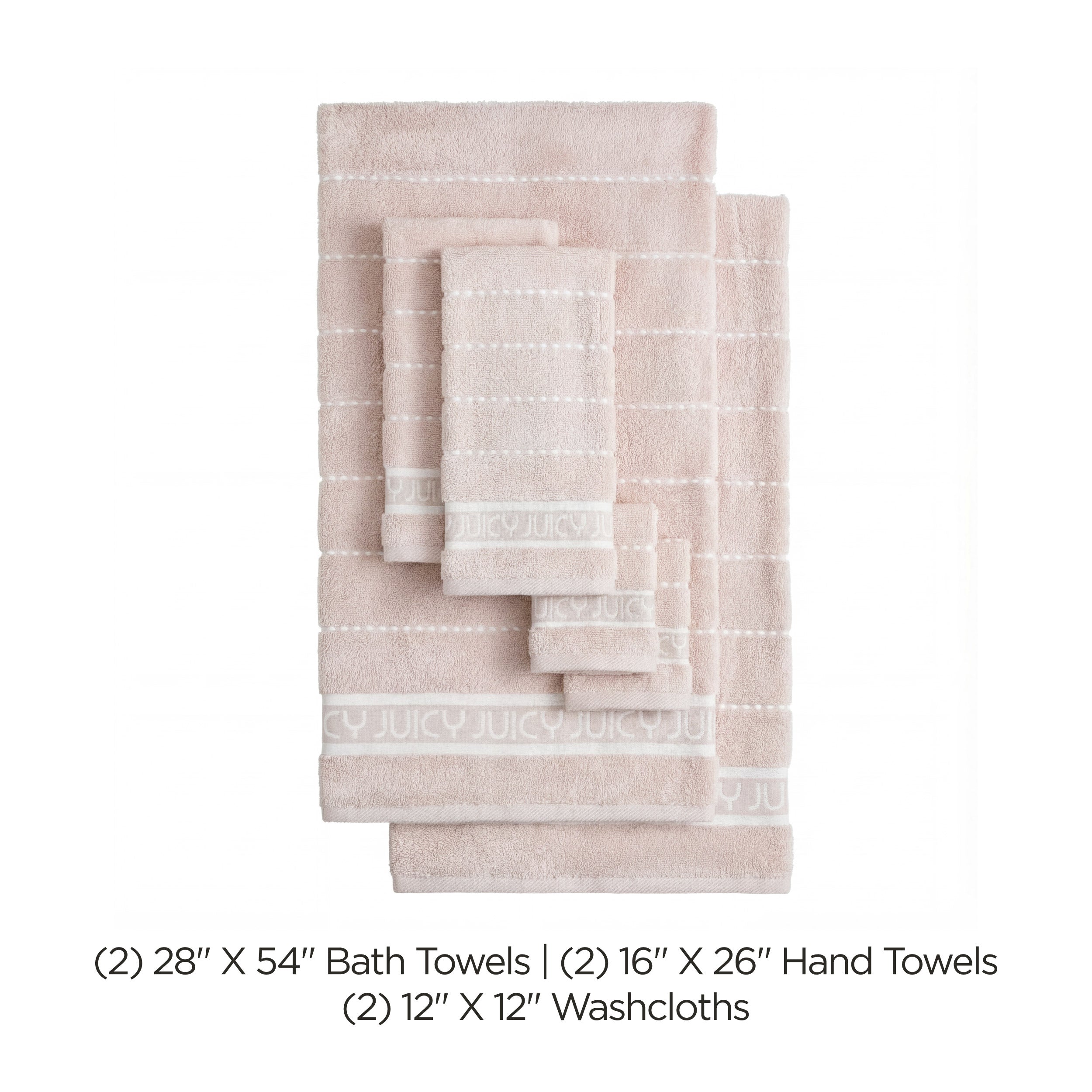 Plush Stripe Bath Towel Set – Juicy Couture