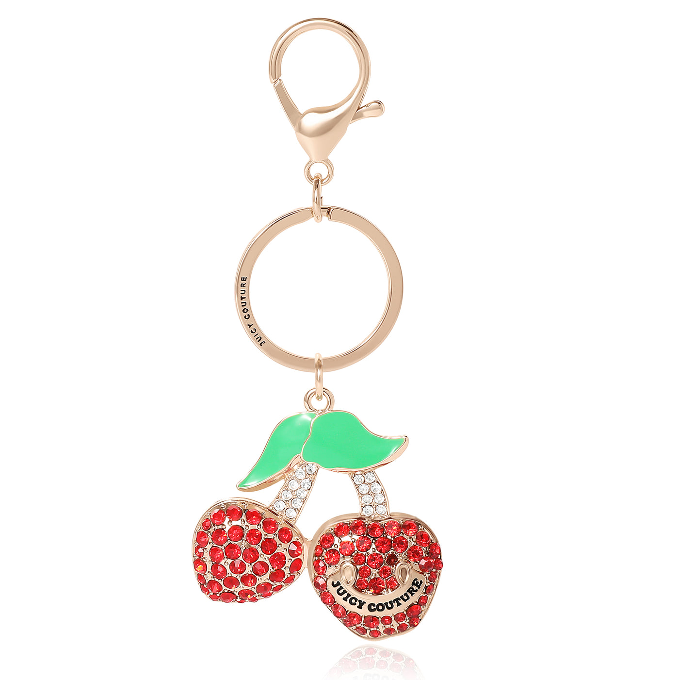 Cherry Charm Keychain Bag Charm - Goldtone - Juicy Couture