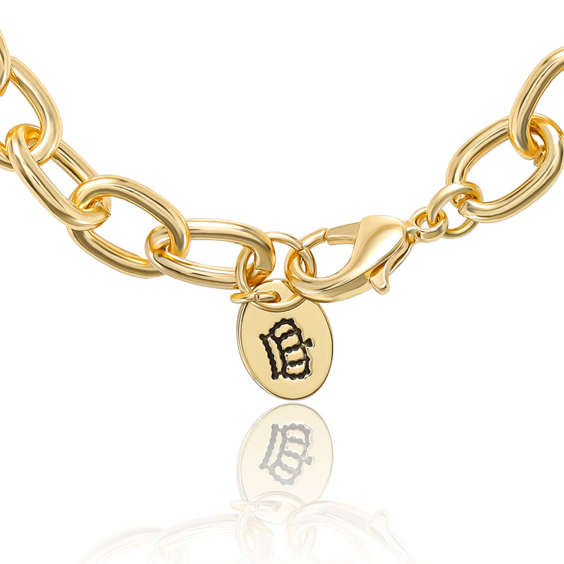 Pavé Initial Charm Bracelet, Letter S - Goldtone - Juicy Couture