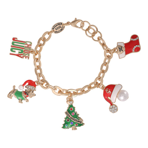 Holiday Charm Bracelet - Goldtone - Juicy Couture