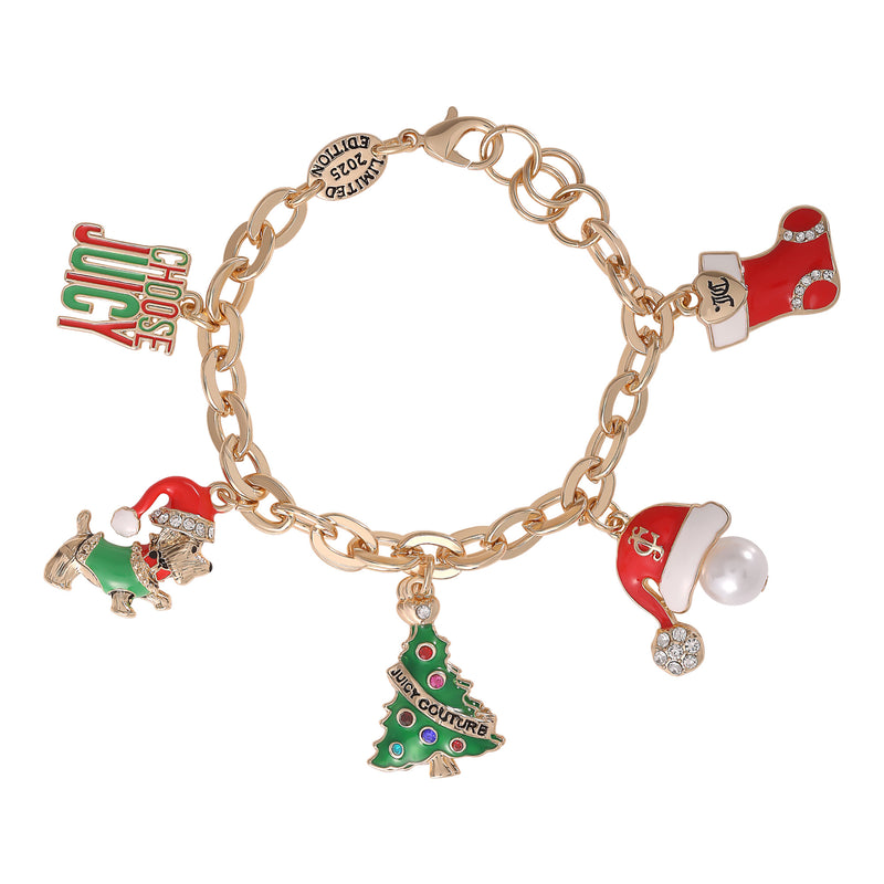 Holiday Charm Bracelet - Goldtone - Juicy Couture