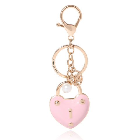 Pink Padlock Heart Keychain - Juicy Couture