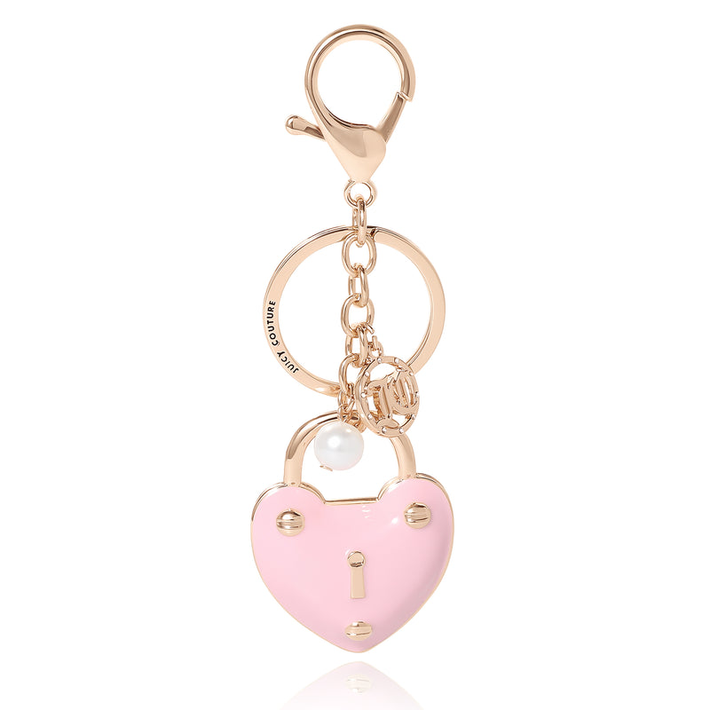 Pink Padlock Heart Keychain - Juicy Couture