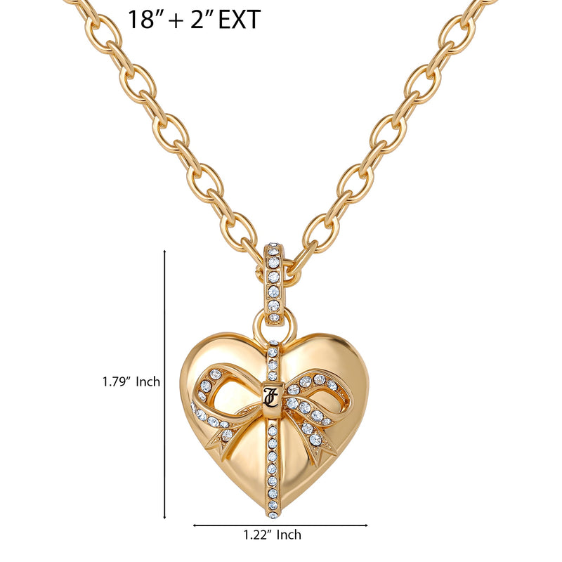 Gold-Tone Heart Charm Necklace