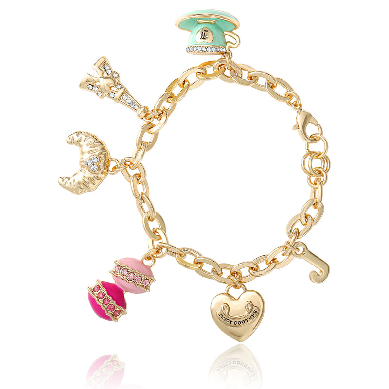 Paris Travel Charm Bracelet - Goldtone - Juicy Couture