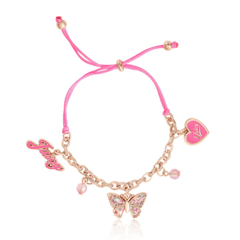 Pink Charm Bracelet - Goldtone - Juicy Couture