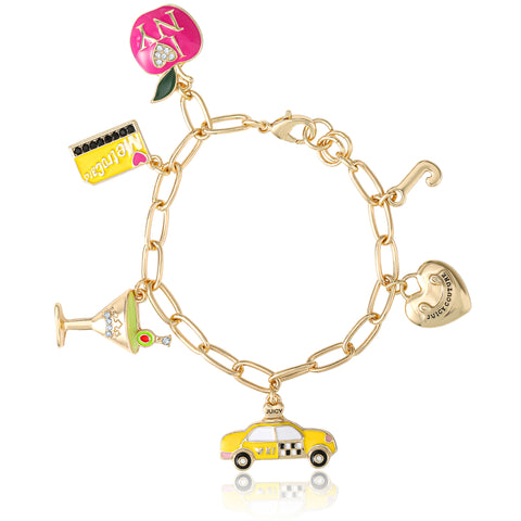 City Icons Charm Bracelet - Goldtone - Juicy Couture