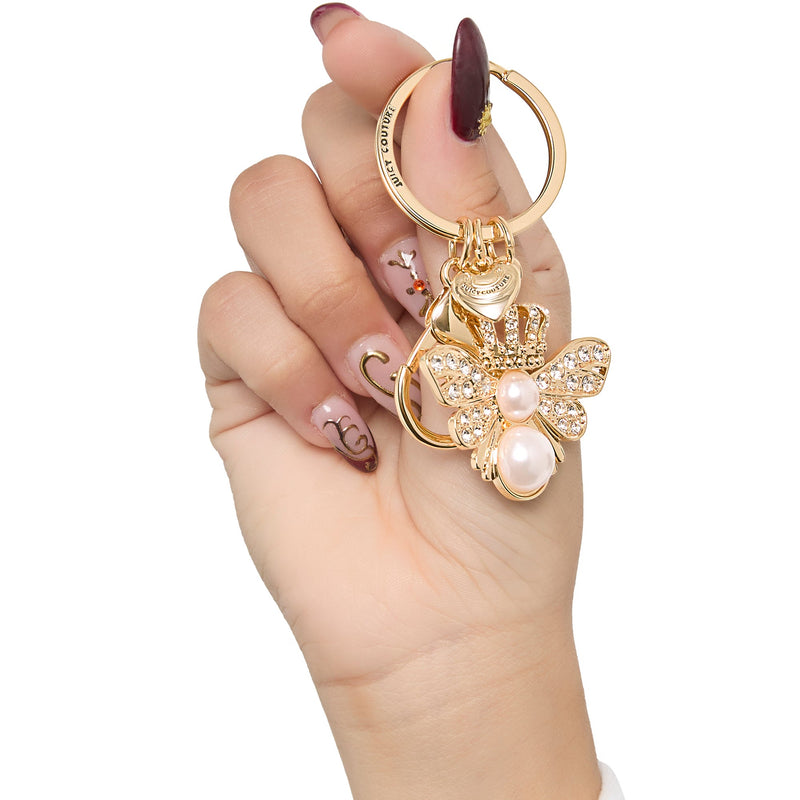 Queen Bee Keychain Bag Charm - Goldtone - Juicy Couture