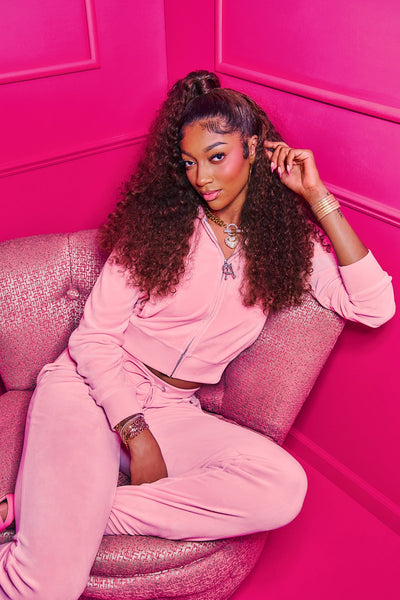 Angel Couture Big Bling Velour Hoodie