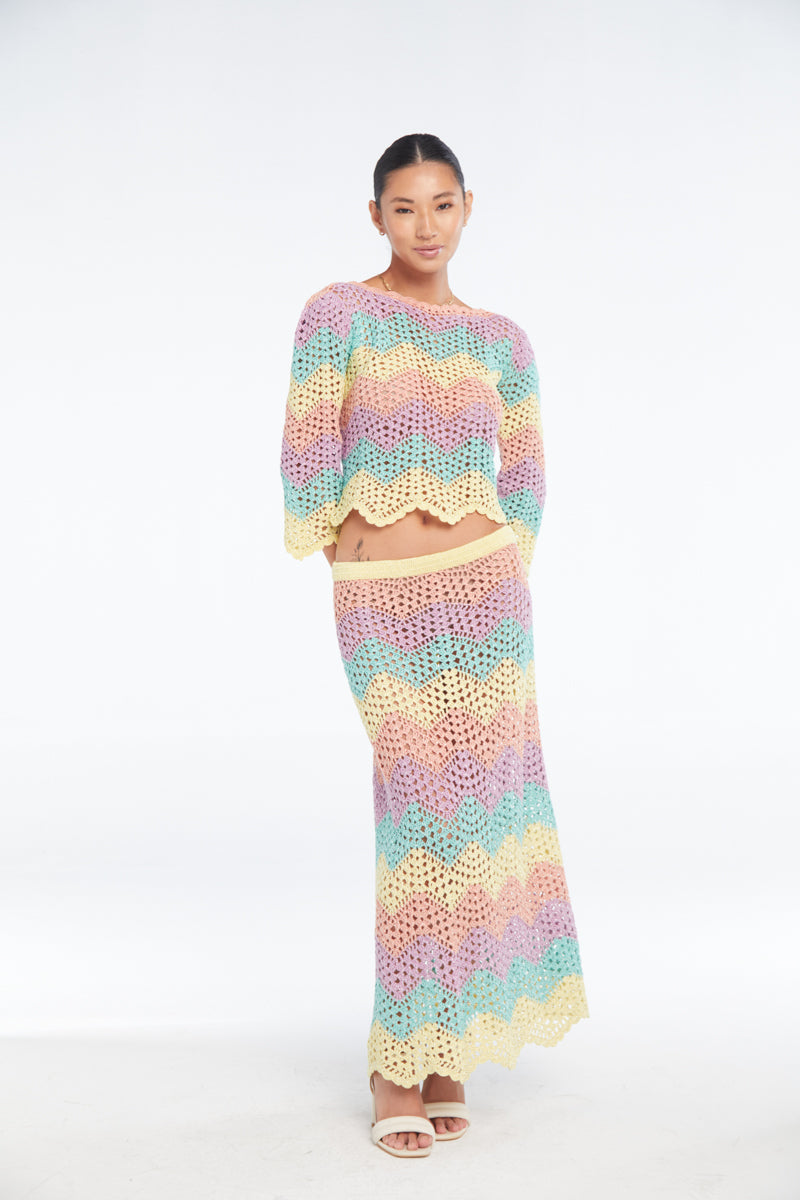 Agnes Pastel Crochet Skirt - Juicy Couture