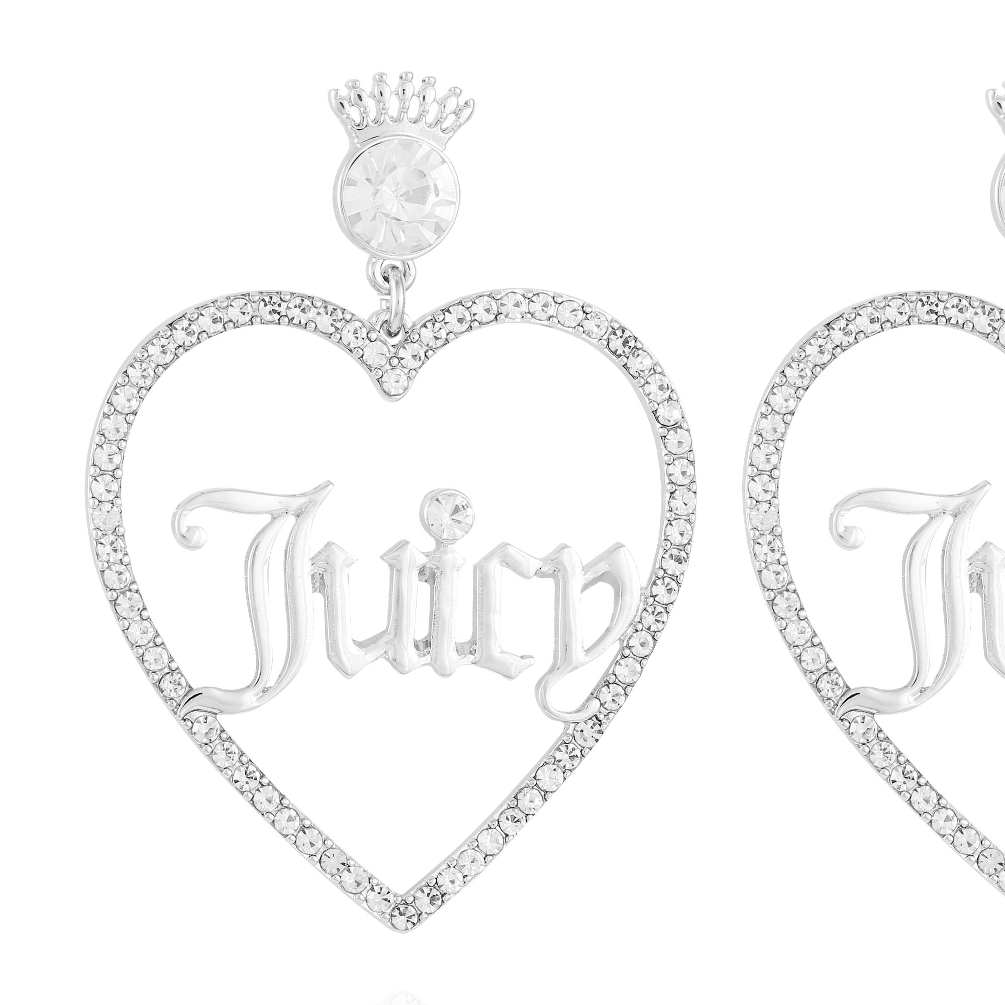 Heart Hoop Drop Earrings - Juicy Couture