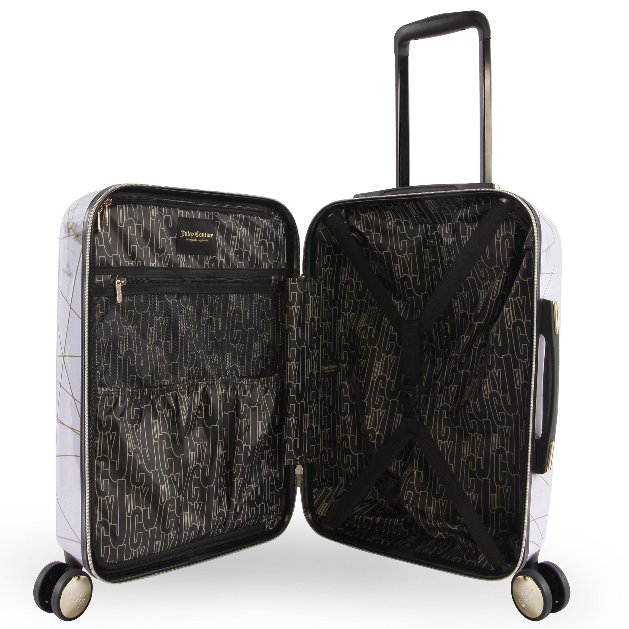 Juicy Couture ロゴ入りキャリーバッグ Carry-On Hardside Spinner Luggage - Juicy Couture