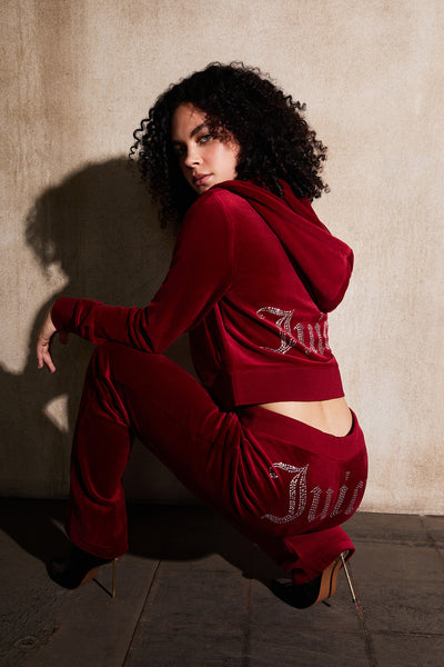 OG Big Bling Velour Hoodie - Juicy Couture