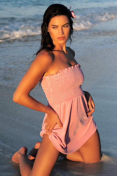 Towel Terry Smocked Dress