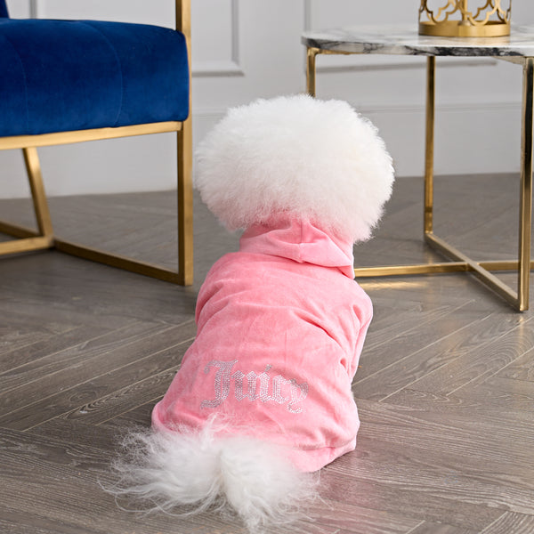 Bling Velour Pet Hoodie - Juicy Couture