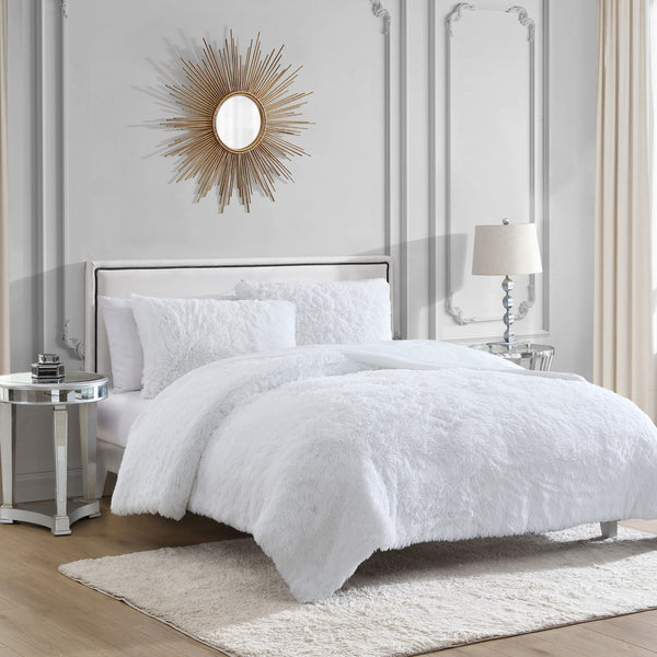 Shaggy Faux Fur Comforter Set