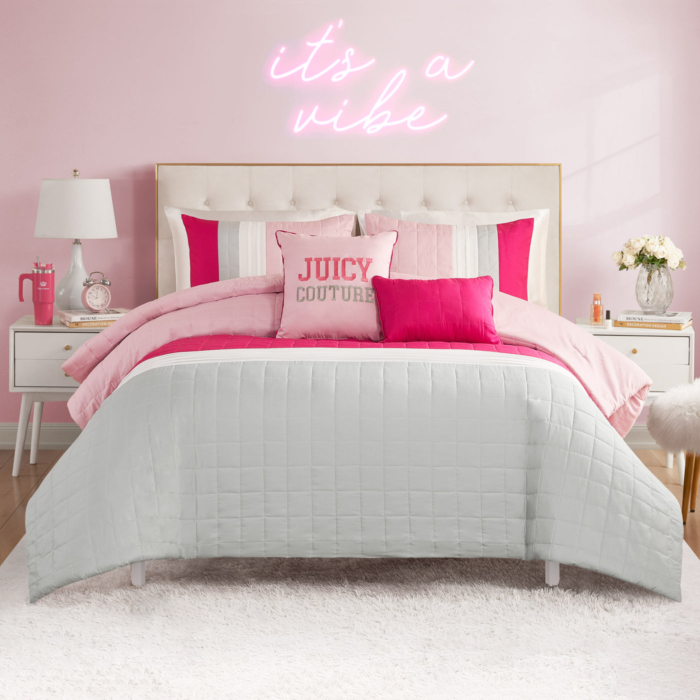 Color Blocked Pieced Comforter Set - Juicy Couture