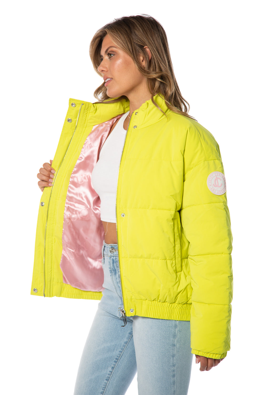 Buy Yellow Colourblocked Puffer Jacket Online in India - Flat 50% Off