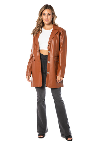 Oversized Faux Leather Trench Coat - Juicy Couture