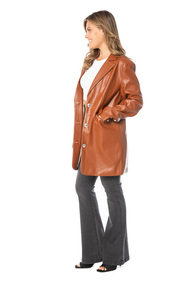 Oversized Faux Leather Trench Coat - Juicy Couture