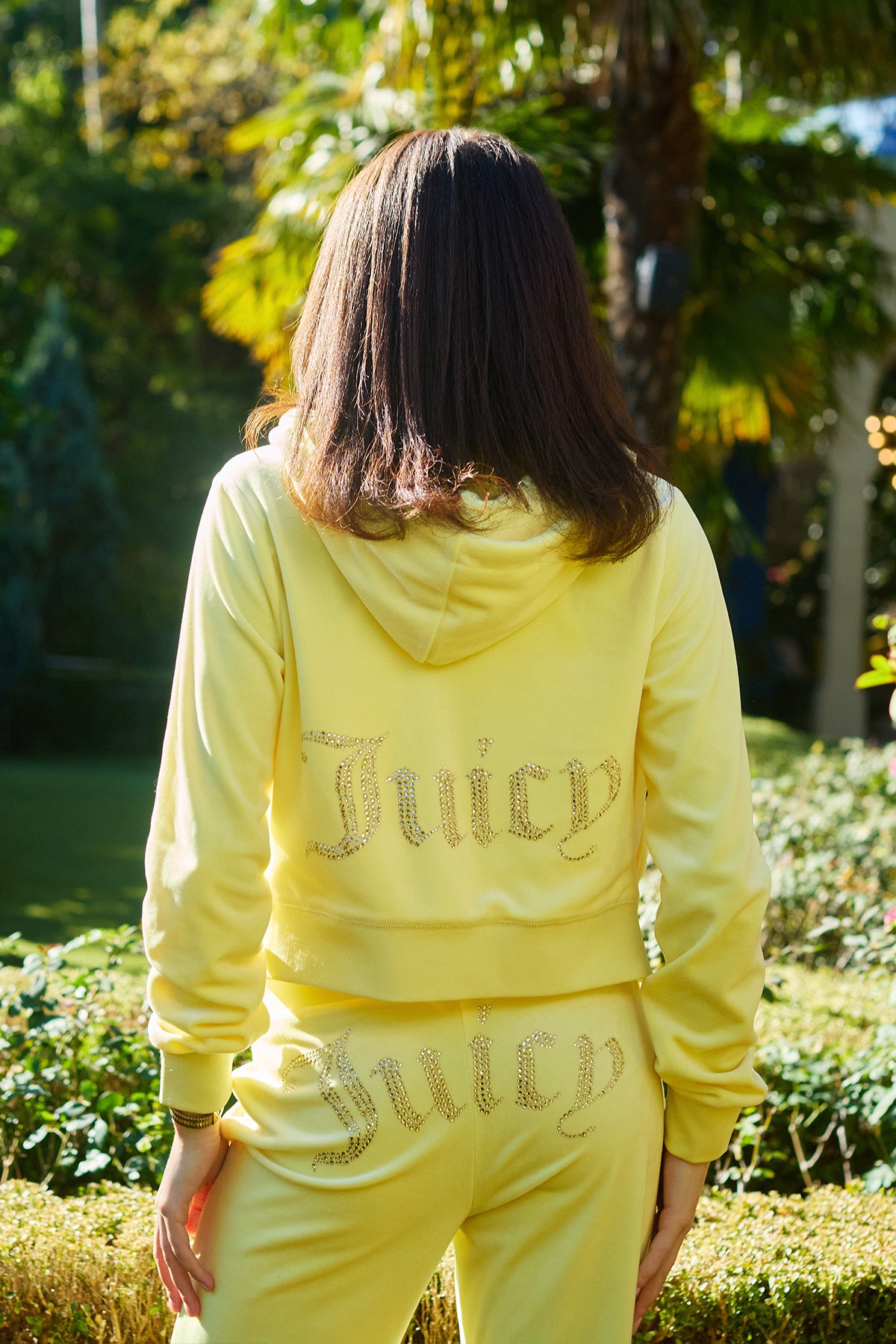 OG Big Bling Velour Hoodie - Yellow Iris - Juicy Couture