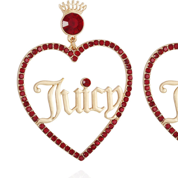 Heart Hoop Drop Earrings - Juicy Couture