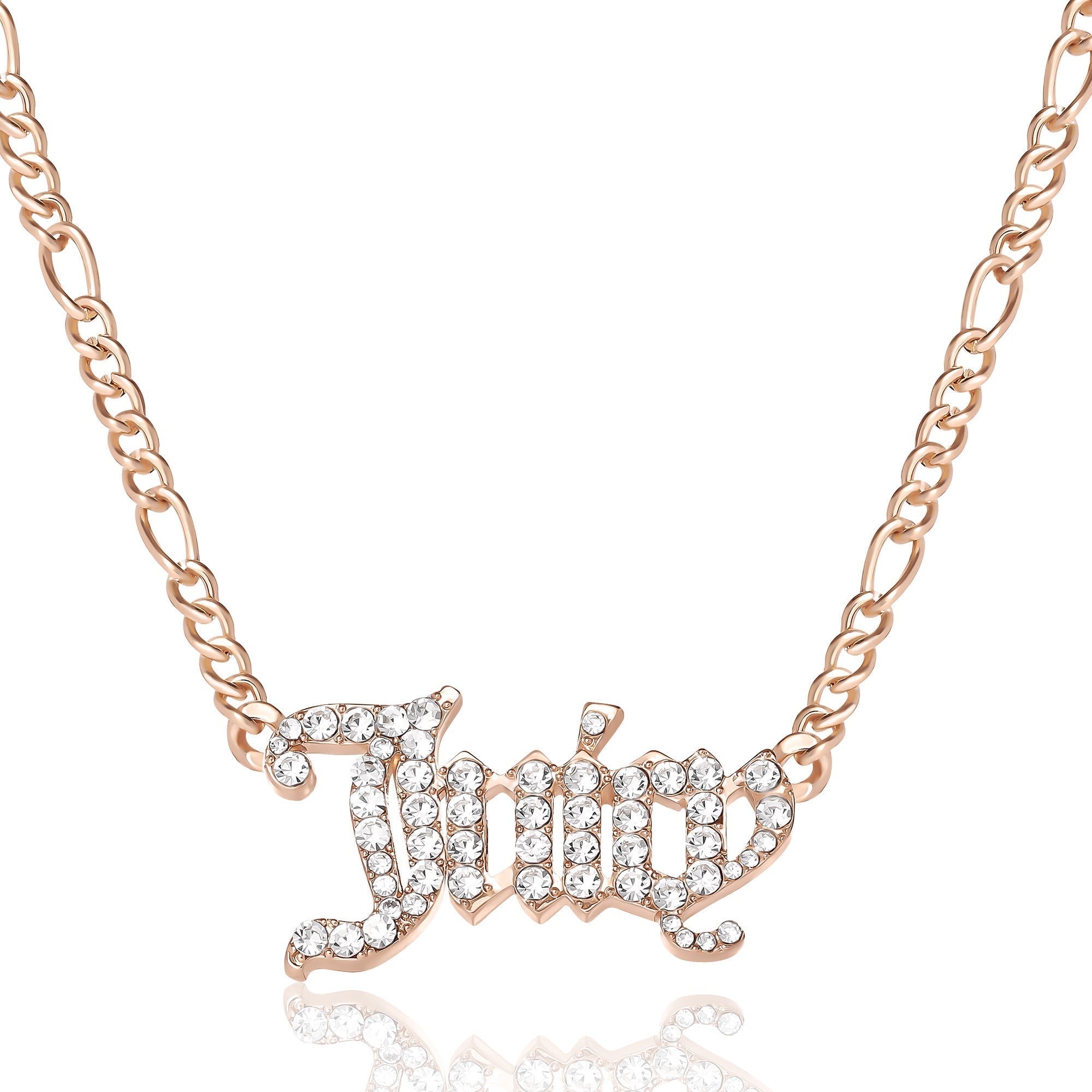 Juicy Script Crystal Chain Necklace - Juicy Couture