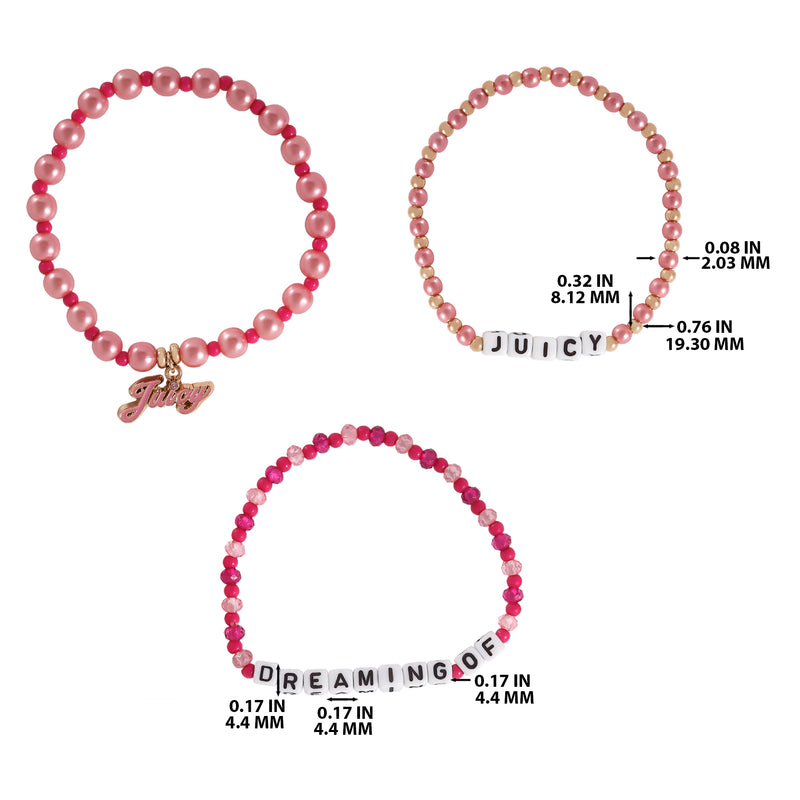 Kids Dreaming of Juicy 3 Piece Stretch Beaded Bracelet Set