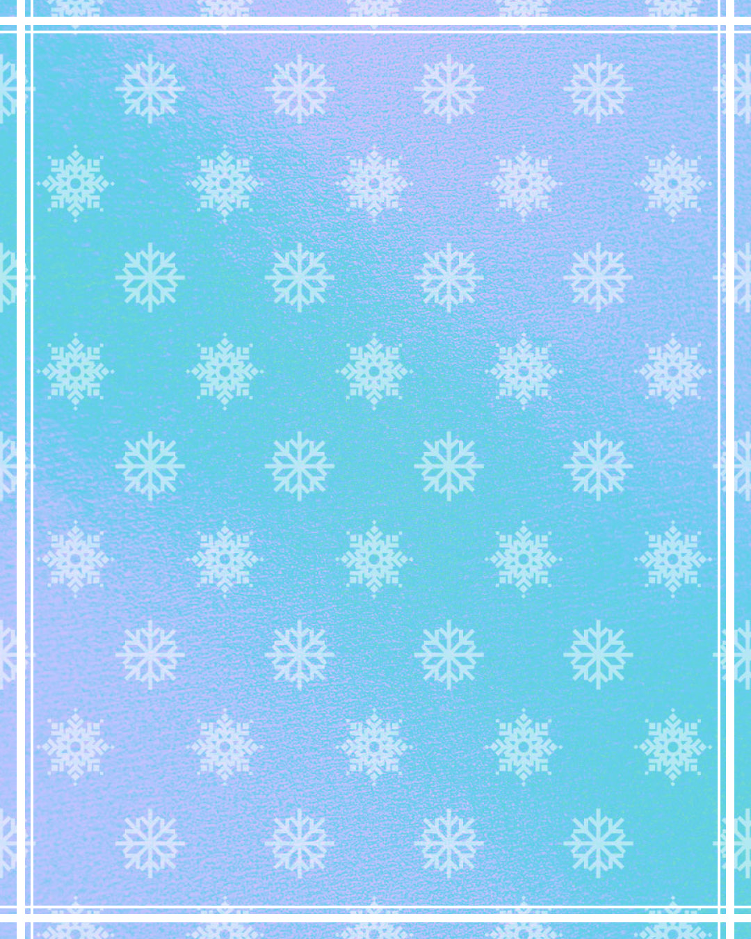 Pattern of white snowflakes on a blue gradient background