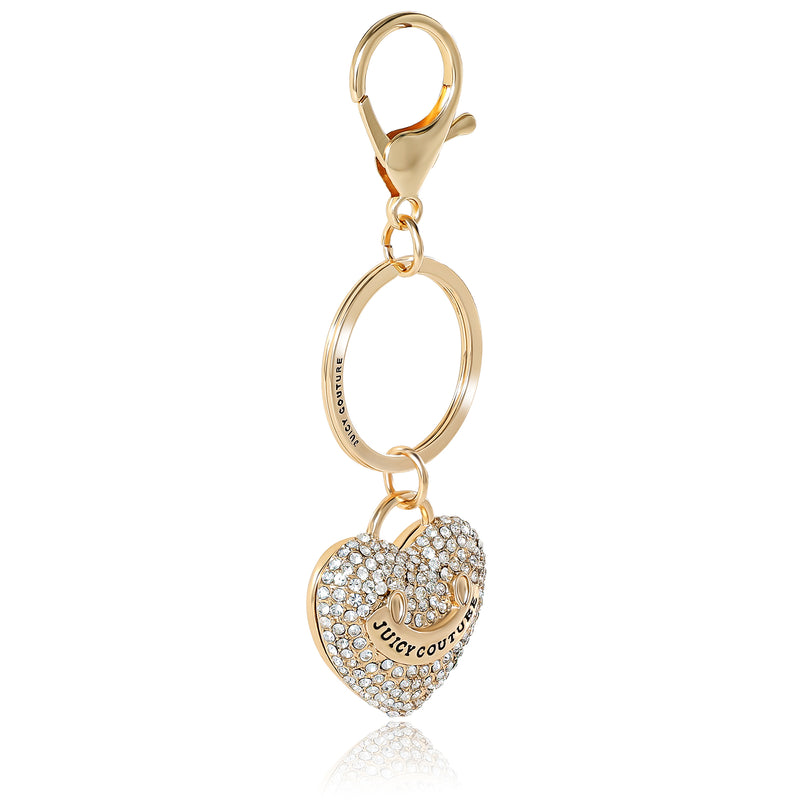 Gold-Tone Pave Heart Keychain & Earrings Set - Juicy Couture
