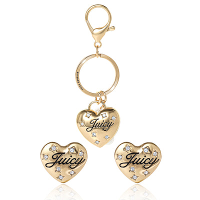 Gold-Tone Heart Keychain & Earring Set - Juicy Couture