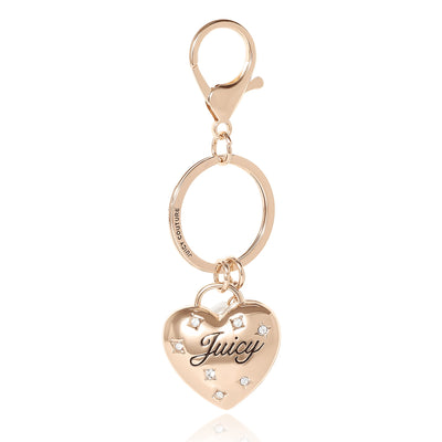Constellation Puffy Heart Keychain Bag Charm - Goldtone - Juicy Couture