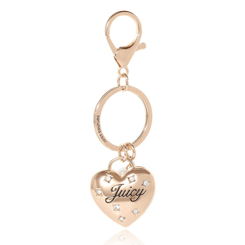 Constellation Puffy Heart Keychain Bag Charm - Goldtone - Juicy Couture