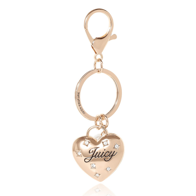 Constellation Puffy Heart Keychain Bag Charm - Goldtone - Juicy Couture