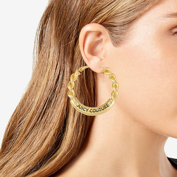 Hoop Earrings with twisted design - Juicy Couture