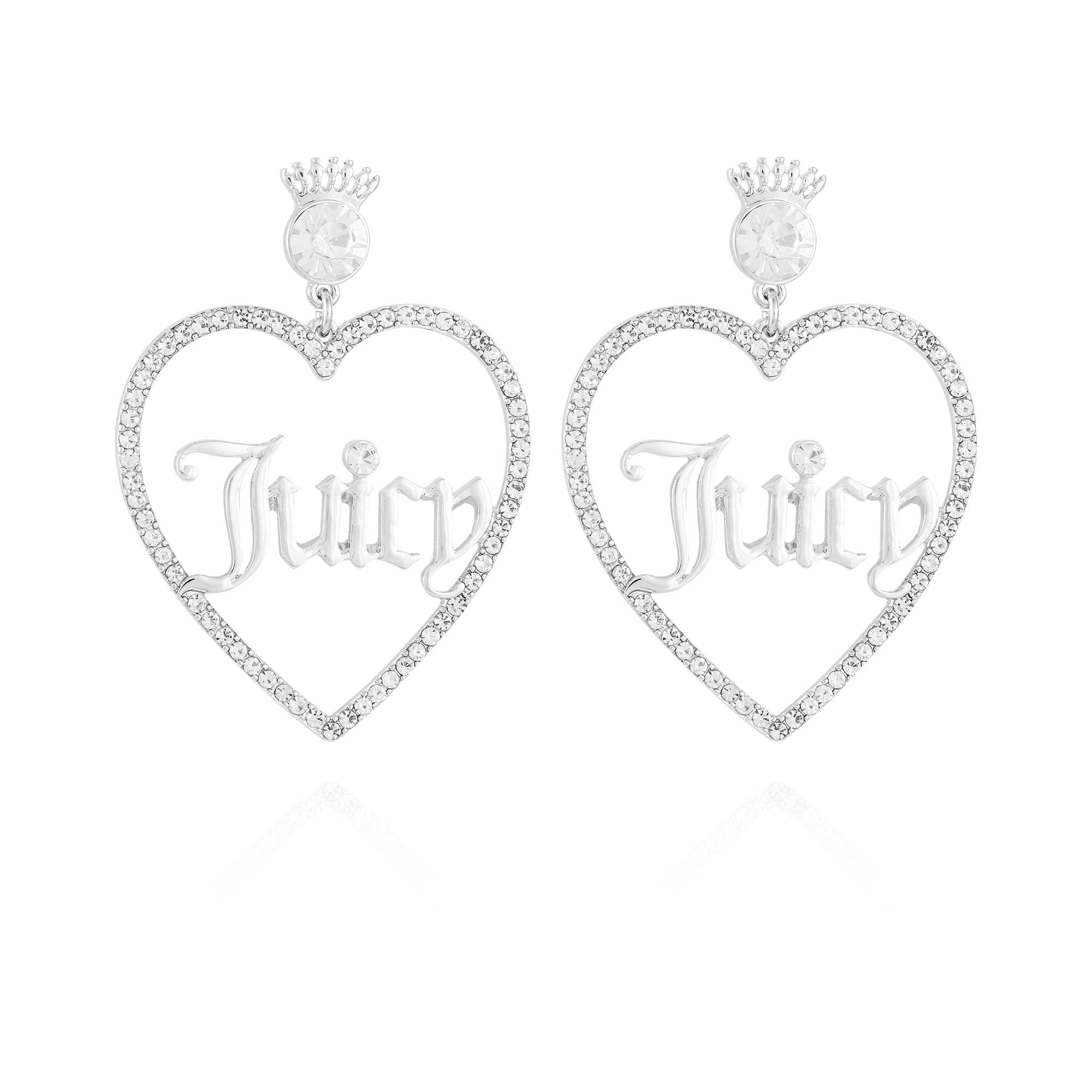 Heart Hoop Drop Earrings - Juicy Couture