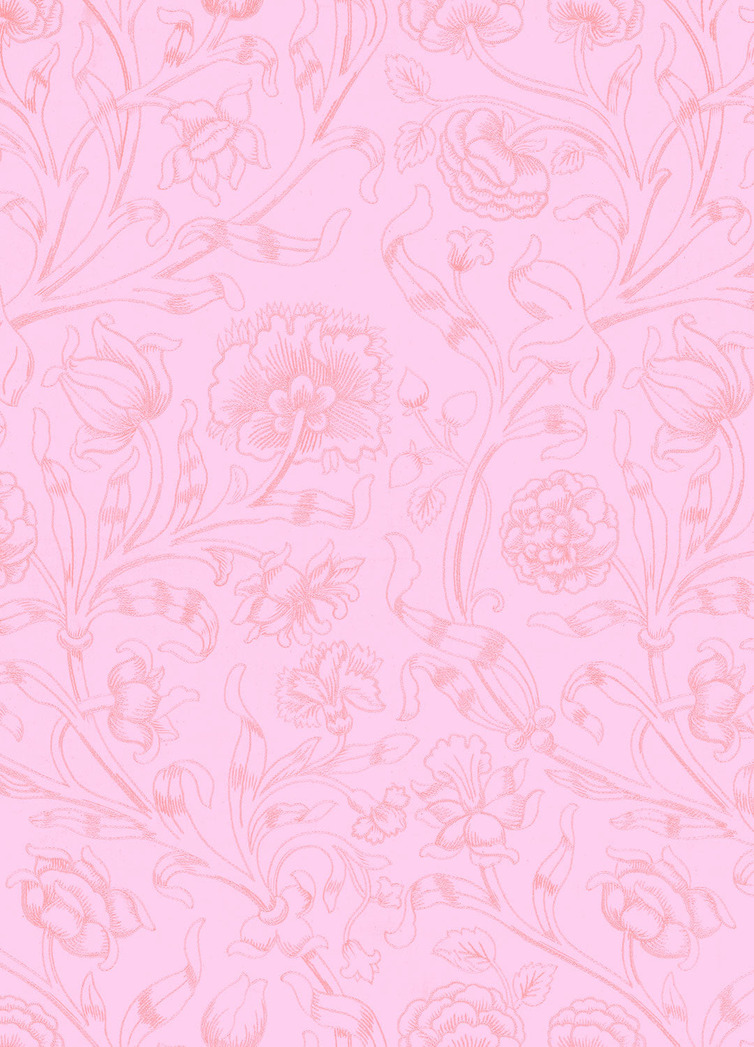 Pink floral patterned paper