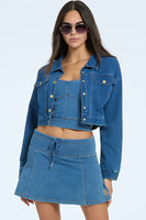 Embroidered Knit Denim Jacket - Juicy Couture