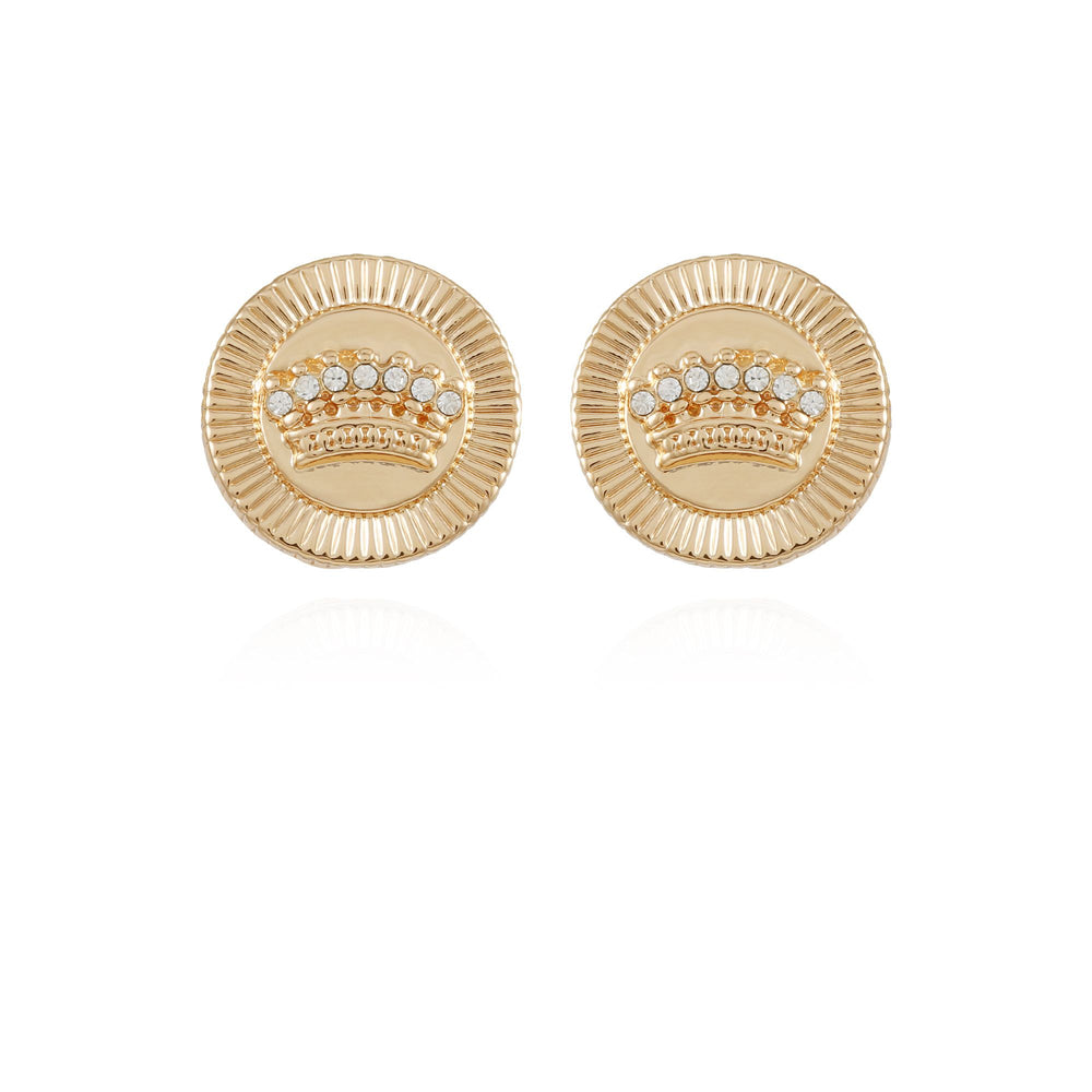 Button Crown Stud Earrings - Juicy Couture