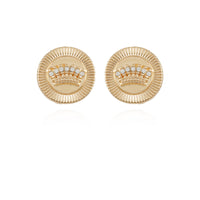 Button Crown Stud Earrings - Juicy Couture