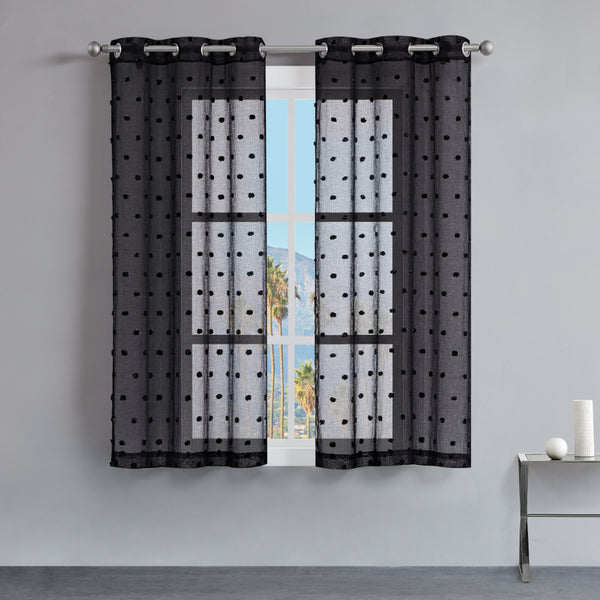 Evelyn Polka Dot Sheer Curtains - Juicy Couture