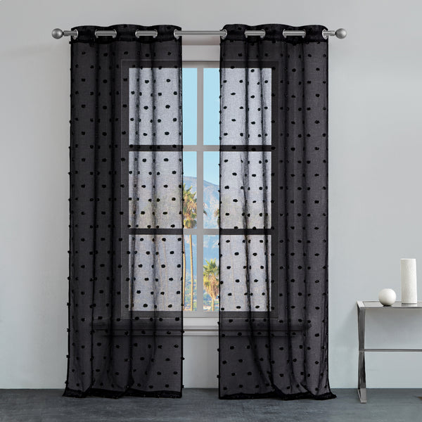 Evelyn Polka Dot Sheer Curtains - Juicy Couture