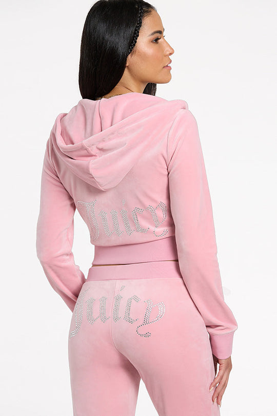 Juicy Couture Embossed Zip-Front Hoodie