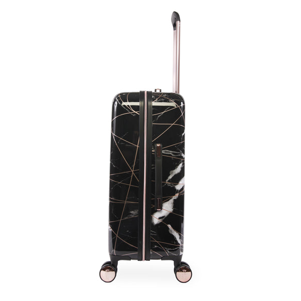 Black Marble Web 3-Piece Hardside Spinner Luggage Set#color_black-marble-web