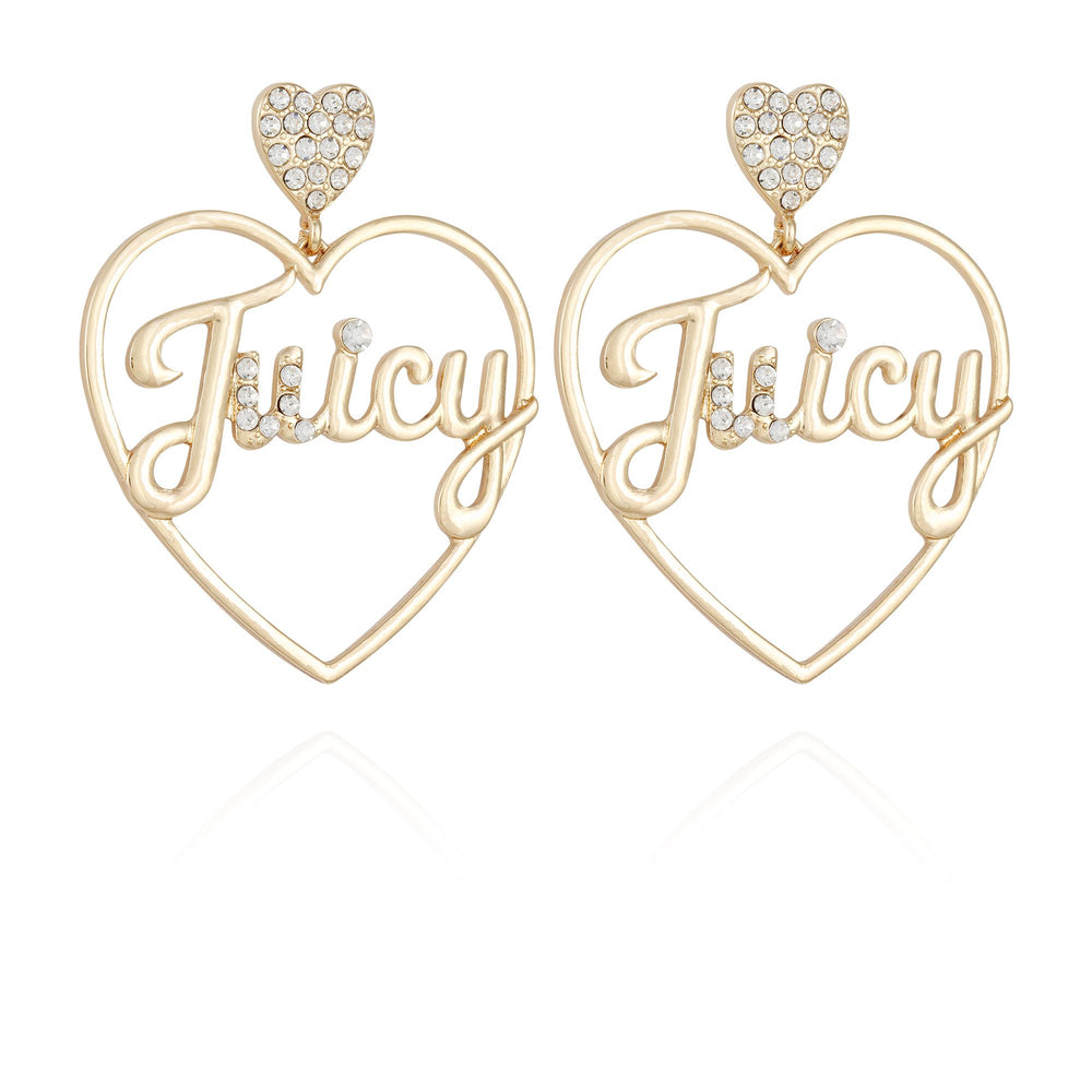 Heart Logo Hoop Earrings - Juicy Couture