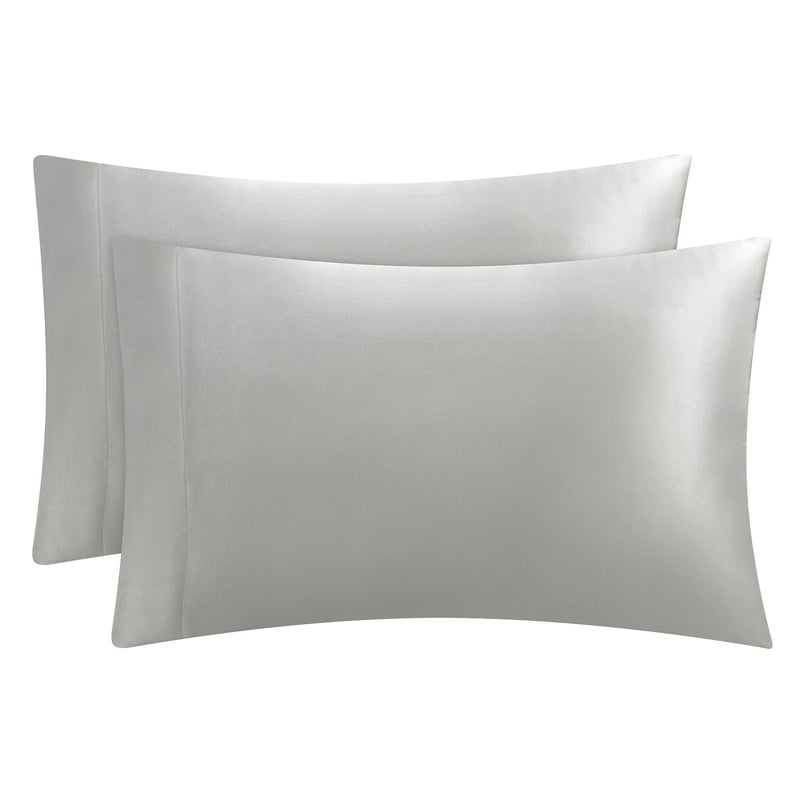 Solid Satin Pillow Case Set